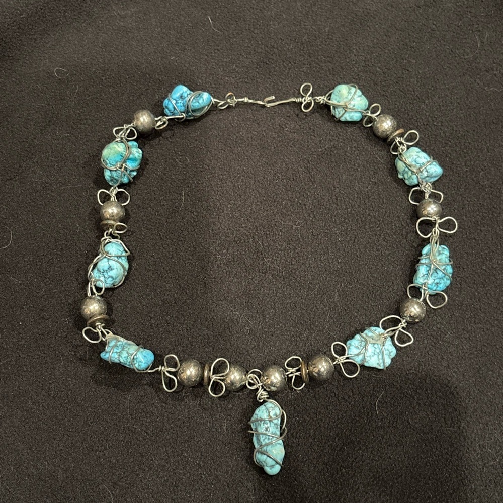 Turquoise and Silver Women's Necklace